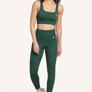 Green Ribbed peloton Activewear leggings